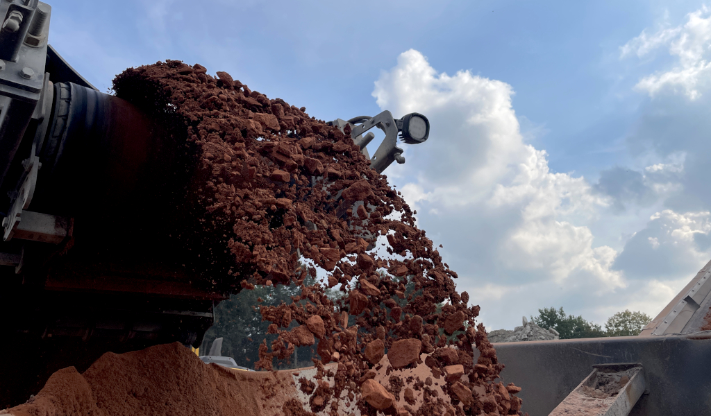 Further processing of construction debris