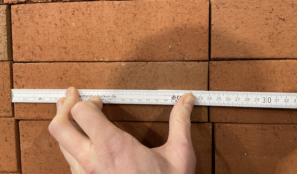 Quality control of the fired Deppe Recling Bricks